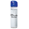 WB8293
	-500 ML. (17 FL. OZ.) SINGLE WALL GLASS WATER BOTTLE-Clear Glass (bottle) Royal Blue (lid)
